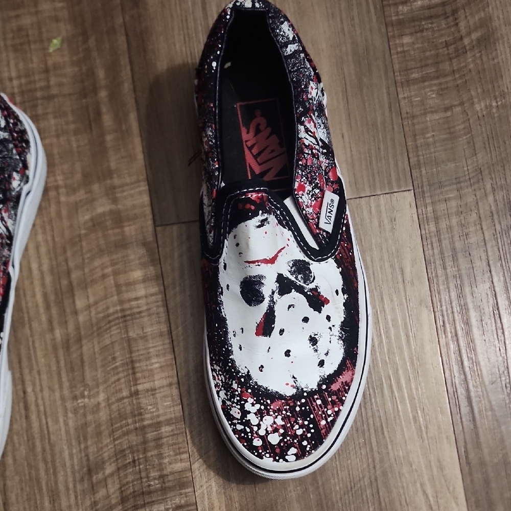 Vans Friday the 13th Jason Voorhees Horror Slip-On Sneakers Size 5.5 - Picture 4 of 11